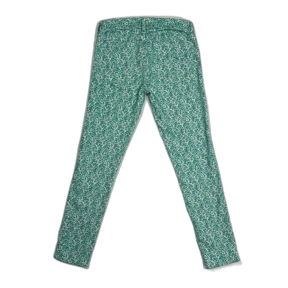 J.Crew Toothpick Floral Skinny Jeans Size 25 Stretch Ankle Pants